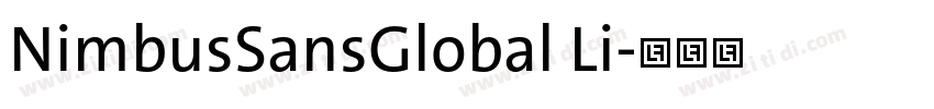 NimbusSansGlobal Li字体转换